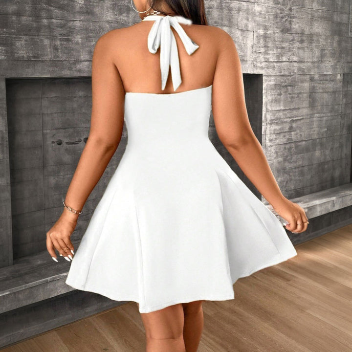 Damen A-Linien Kleid mit schulterfreiem Design und elegantem Schnitt Drune