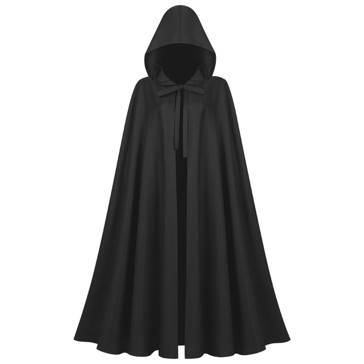 Unisex nan langer Kapuzenumhang aus wasserabweisendem Polyester mit vollem Rundschnitt und Bindeband Drune