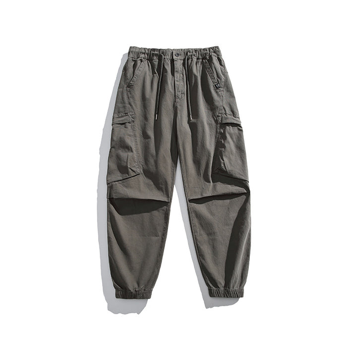 Herren Loose‑Fit Utility‑Cargohose mit Tunnelzugbund, Kniepaneelen und großen Klappentaschen Drune