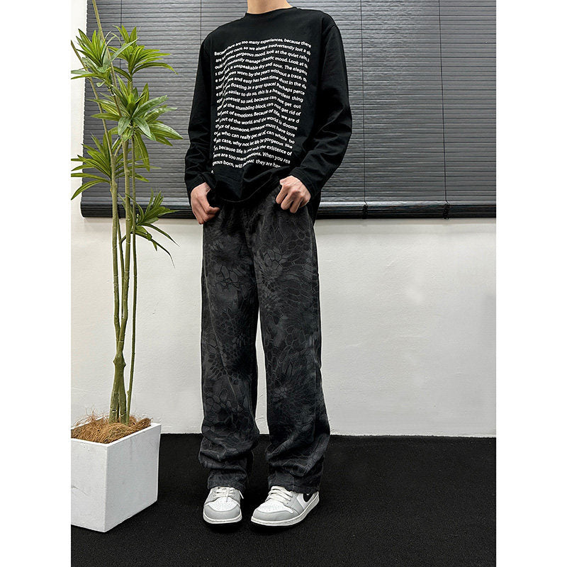 Herren Cargo-Hose mit Schlangenmuster Drune