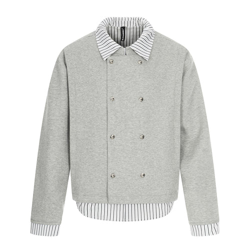 Herren Kurzblouson mit doppelreihiger Knopfleiste und Hemdkragen‑Optik Drune