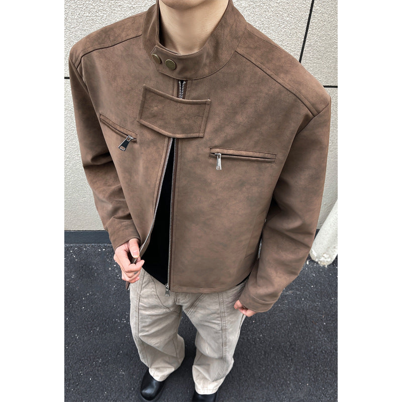 Herren Modische Overshirt Jacke Drune