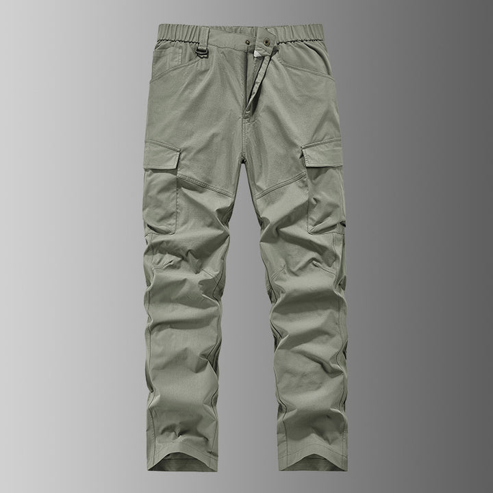 Herren Outdoor-Cargohose mit elastischem Bund, vorgeformten Knien und Multifunktions-Taschen Drune