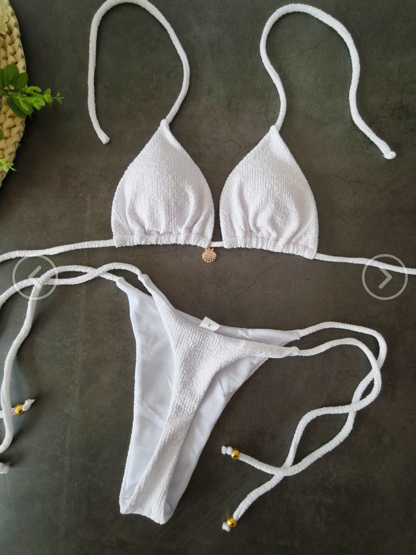 Damen Triangel-Bikini mit elastischen Banddetails Drune