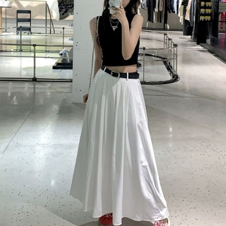 Damen Crop-Top mit elastischem Bund und asymmetrischem Ausschnitt Drune