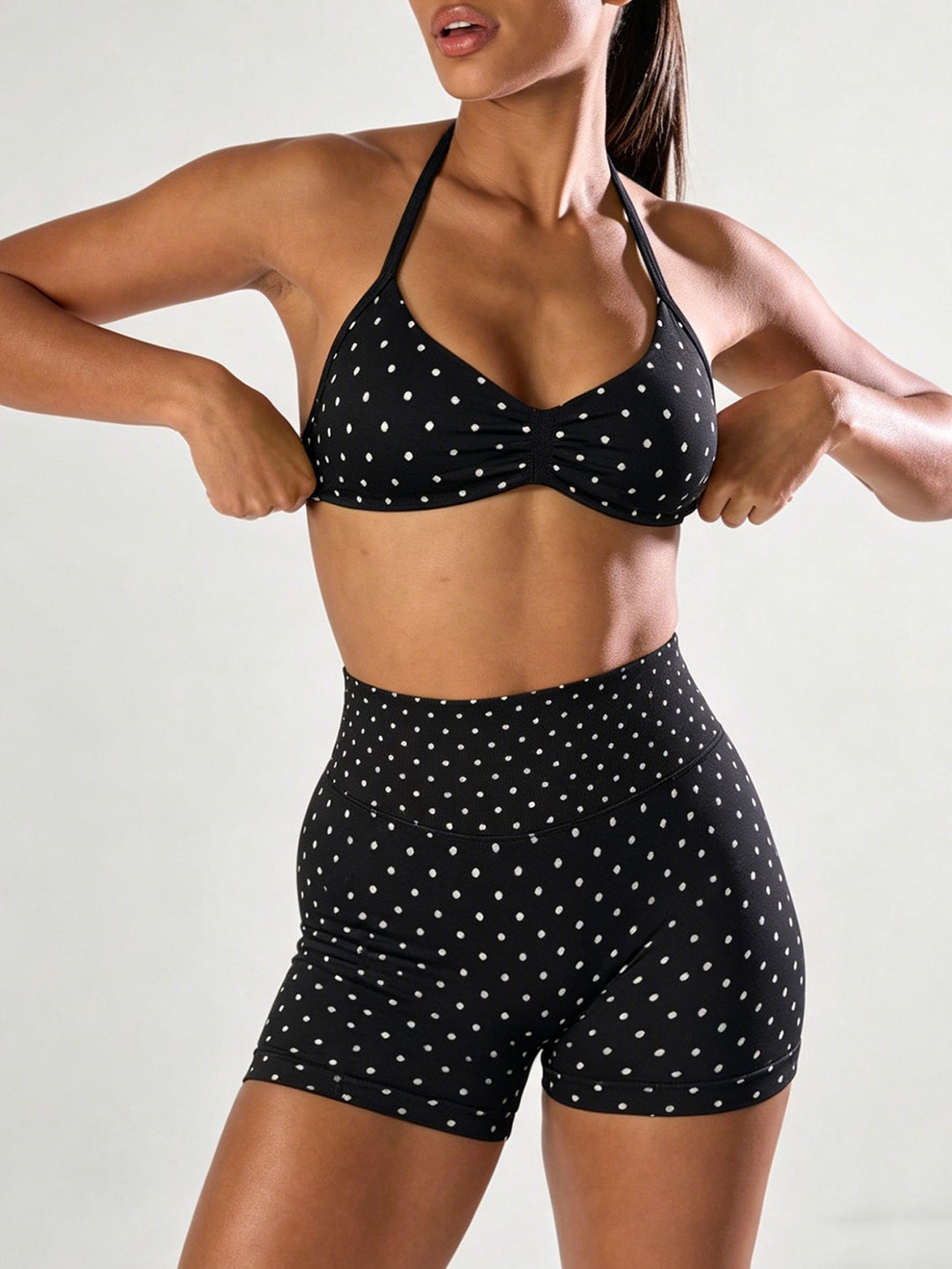 Damen Sportliches Bikini-Set mit hochelastischem Material und verstellbaren Trägern Drune