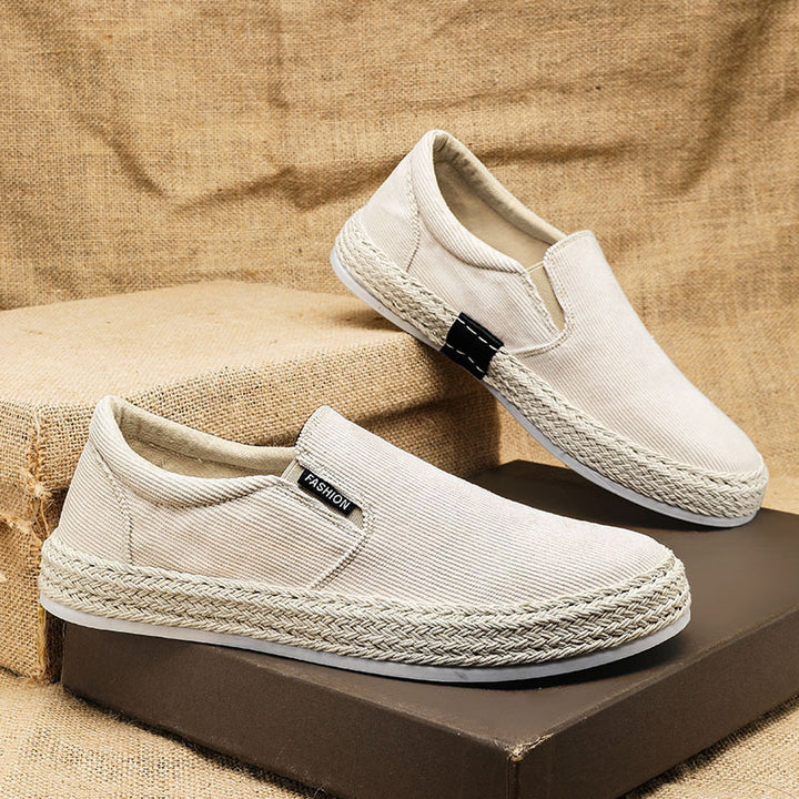 Herren Espadrille-Slipper aus Canvas mit geflochtenem Jutebesatz Drune