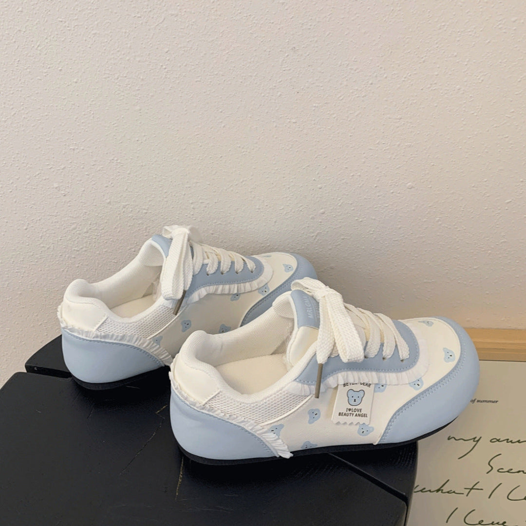 Damen Sneakers mit niedlichem Bärenmotiv und komfortabler Sohle Drune