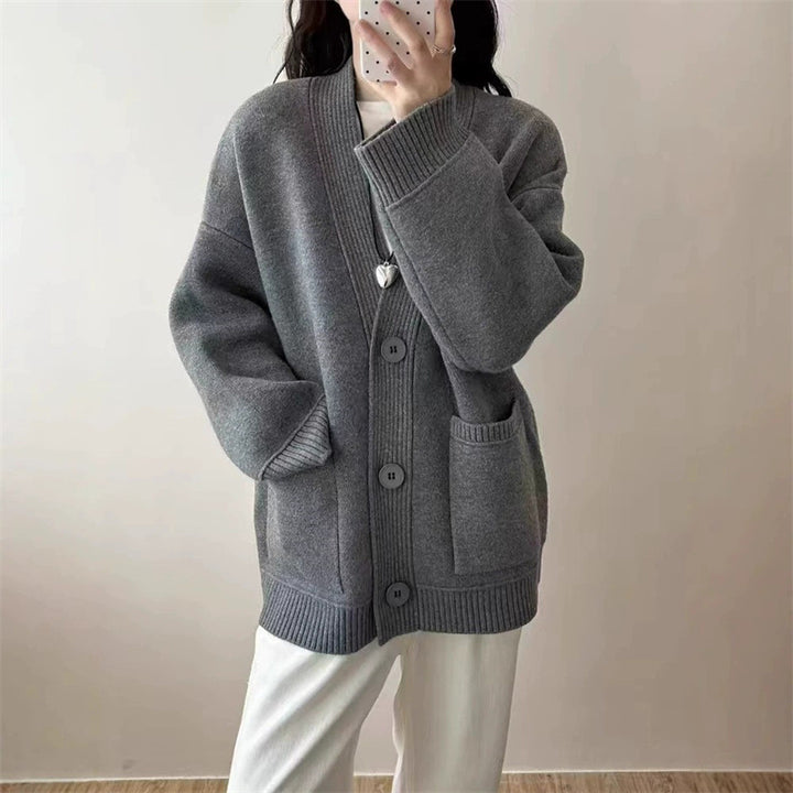 Damen gemütlicher Strickcardigan Drune