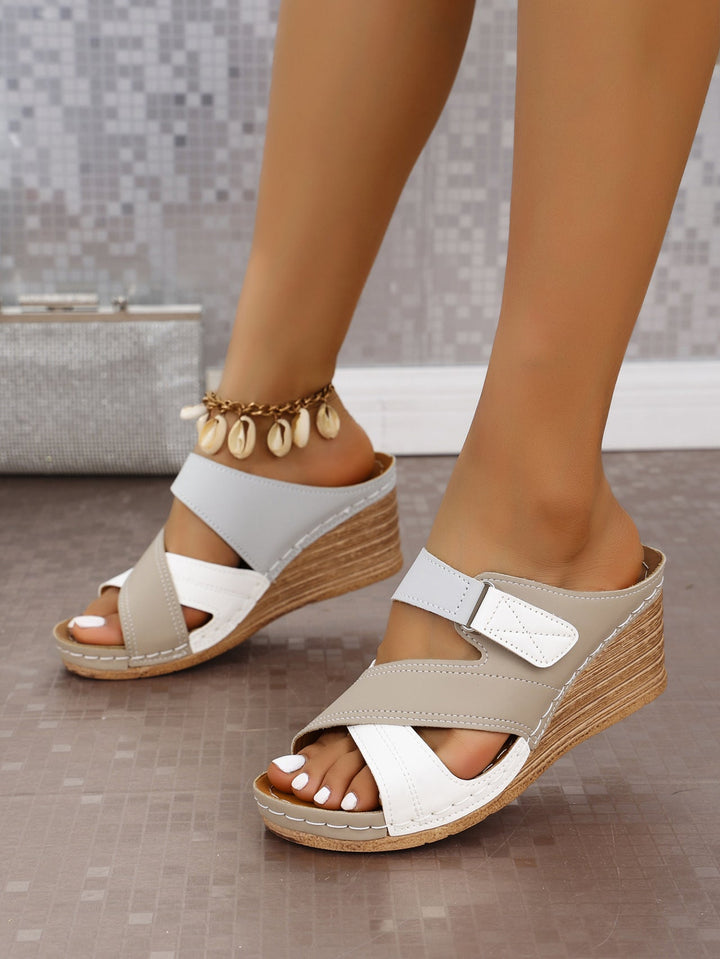 Damen bequeme Wedge Sandalen Drune