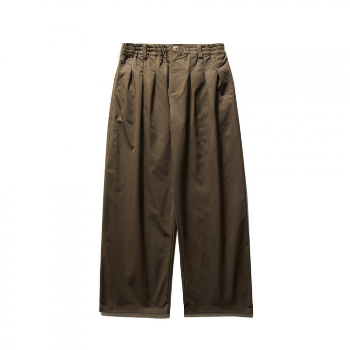 Unisex Weite Plissee-Hose mit elastischem Bund und Bundfalten Drune