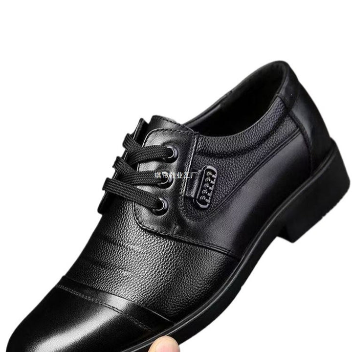 Herren Klassische Leder Schnürschuhe Drune