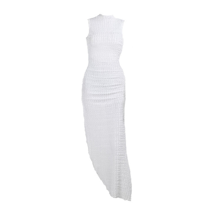 Damen Maxi-Kleid mit eleganter Raffung und seitlichem Schlitz Drune