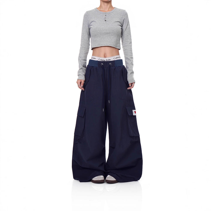 Damen Weitgeschnittene Cargo-Hose Drune 1787981945
