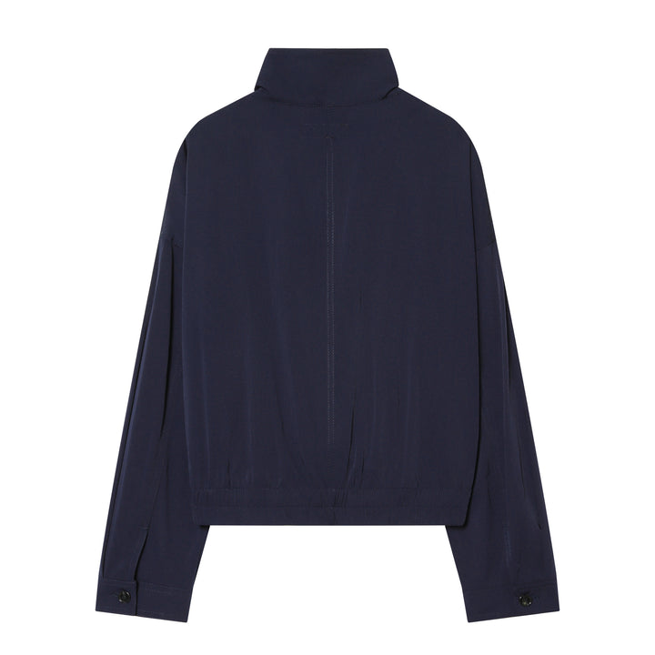 Damen nan kurze Utility-Blousonjacke mit Stehkragen, aufgesetzten Brustklappen, durchgehendem Reißverschluss und elastischem Saum Drune