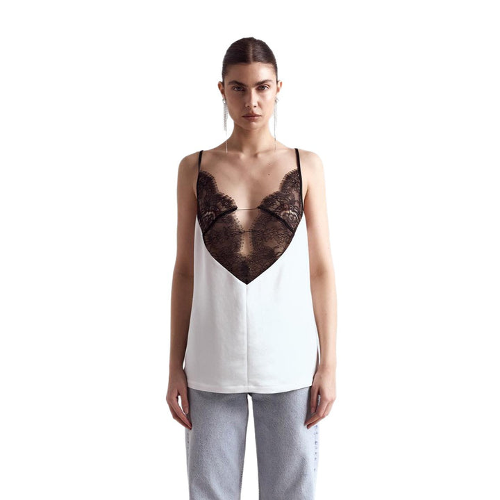 Damen elegante Bluse mit Spitze Drune