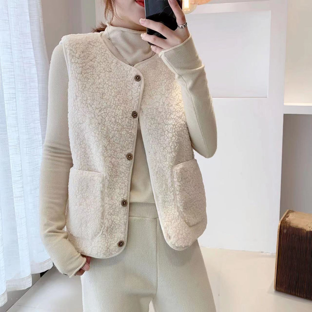 Damen Kuschelige Fleece-Weste mit praktischen Taschen Drune