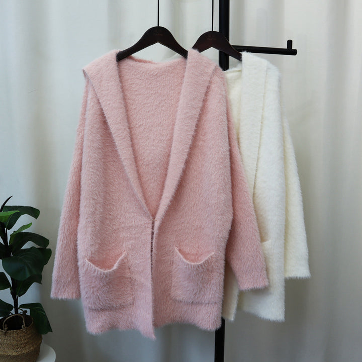 Damen Kuscheliger Cardigan mit langen Ärmeln und praktischen Taschen Drune