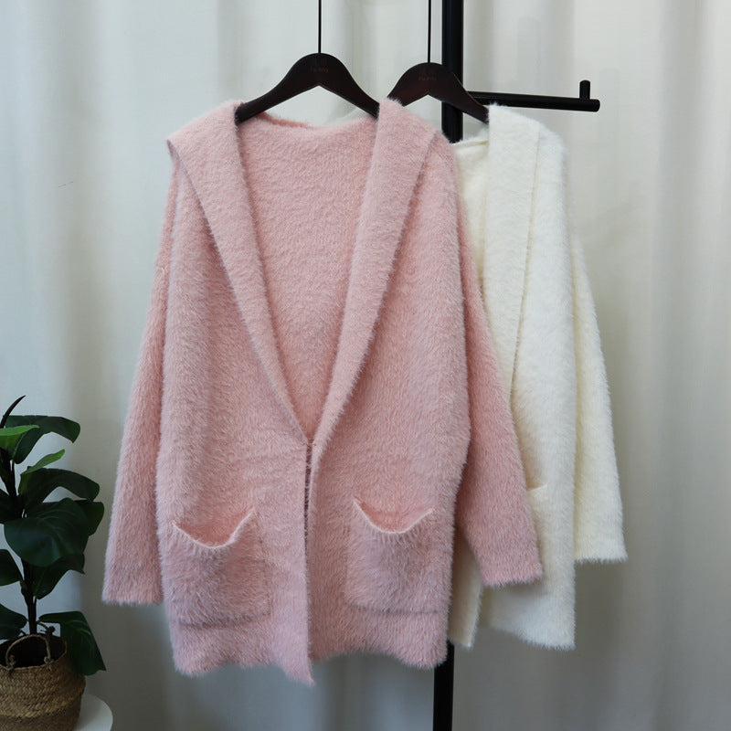 Damen Kuscheliger Cardigan mit langen Ärmeln und praktischen Taschen Drune