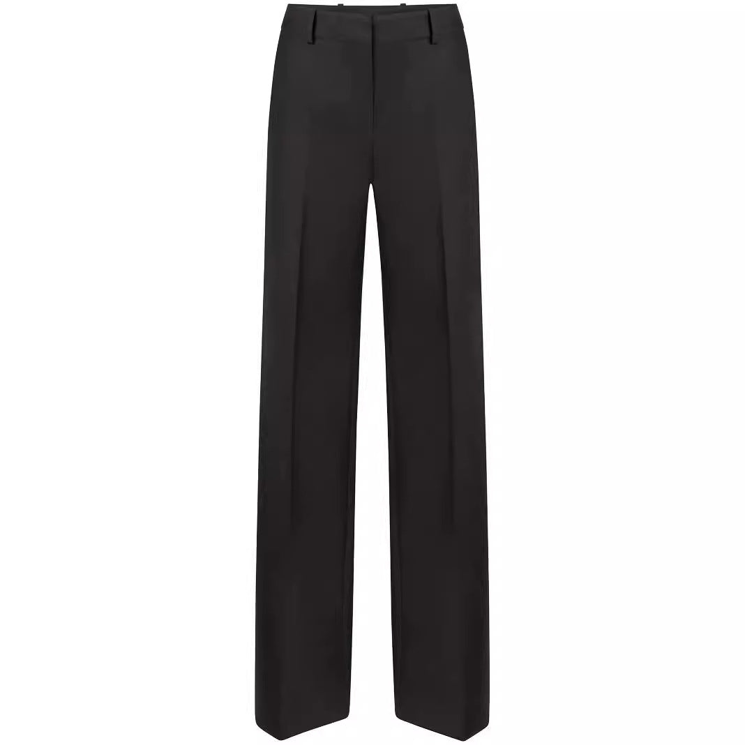 Damen Hochtaillierte weite Nadelstreifen-Hose im Tailoring-Stil Drune