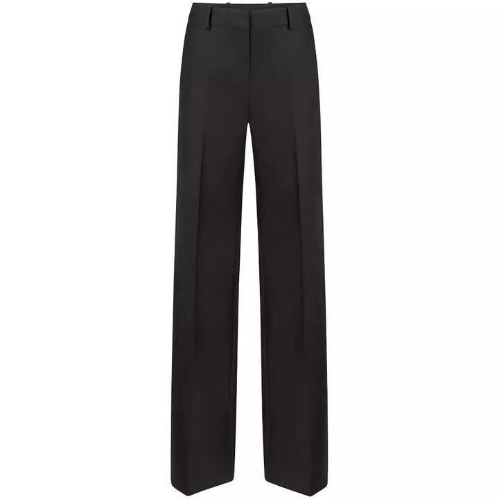 Damen Hochtaillierte weite Nadelstreifen-Hose im Tailoring-Stil Drune