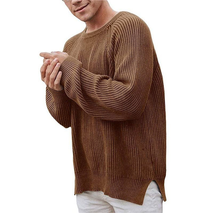 Herren eleganter Strickpullover mit strukturiertem Design und modernem Schnitt Drune