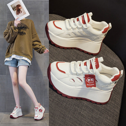 Damen Sportliche Plateausneakers mit modernem Design und flexibler Sohle Drune