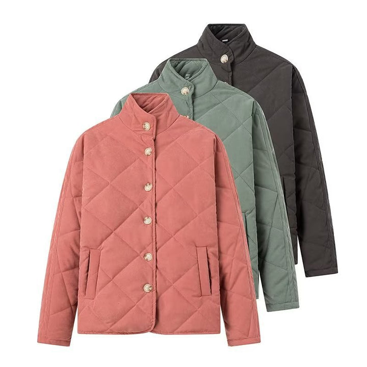 Damen Steppjacke mit modischem Stehkragen und praktischen Taschen Drune