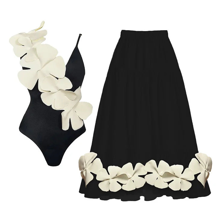 Damen eleganter Badeanzug mit floralem Design Drune