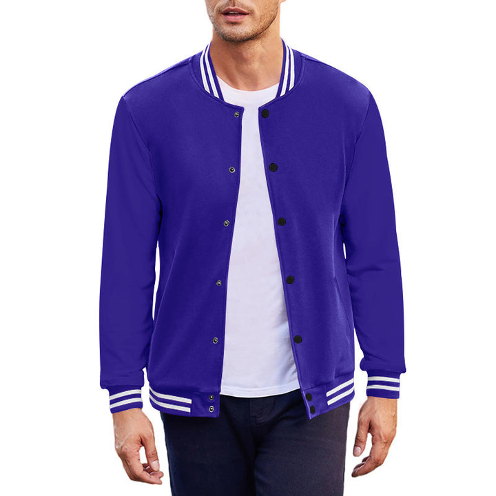 Herren Sportjacke mit kontrastierenden Bündchen und modernen Druckknöpfen Drune