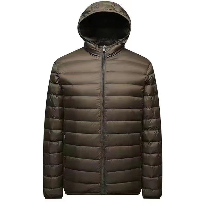Herren nan ultraleichte Packbare Microsteppjacke mit Stehkragen, wattierter Isolierung und windabweisender Hülle Drune