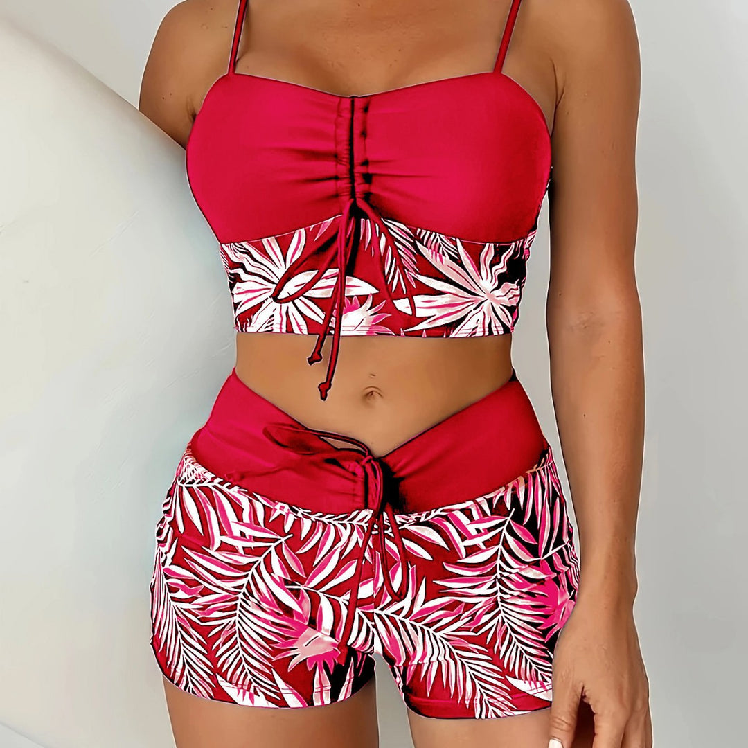 Damen Sportliches Bikini-Top mit Shorts Drune