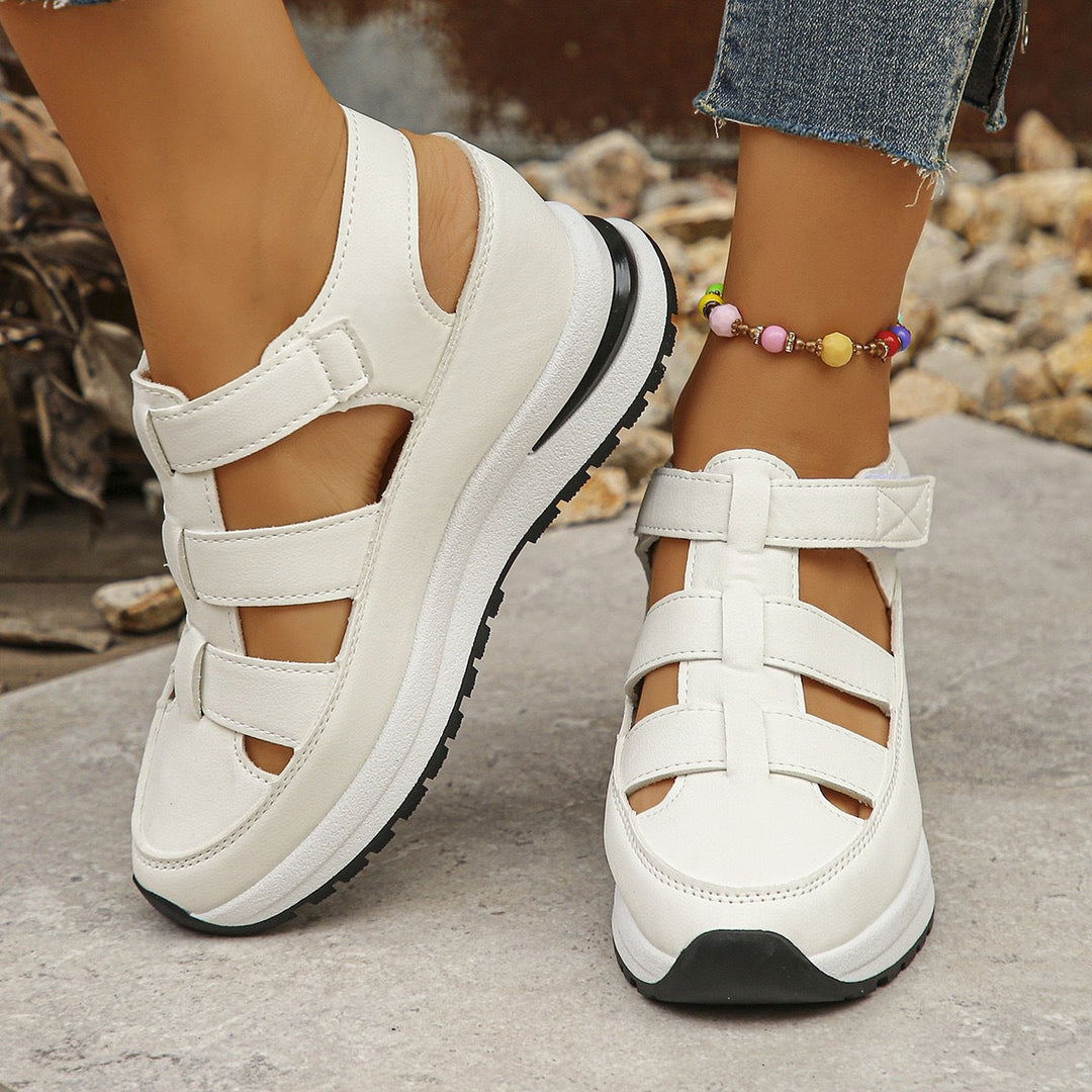 Damen Sportliche Wedge-Sandaletten mit verstellbaren Riemen und rutschfester Sohle Drune