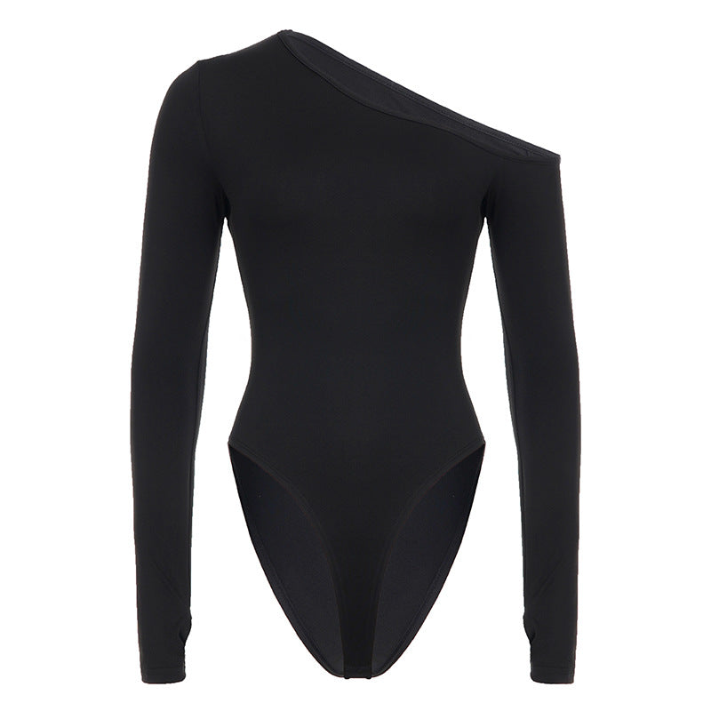 Damen Langarm-Bodysuit mit elegantem Off-Shoulder-Design Drune