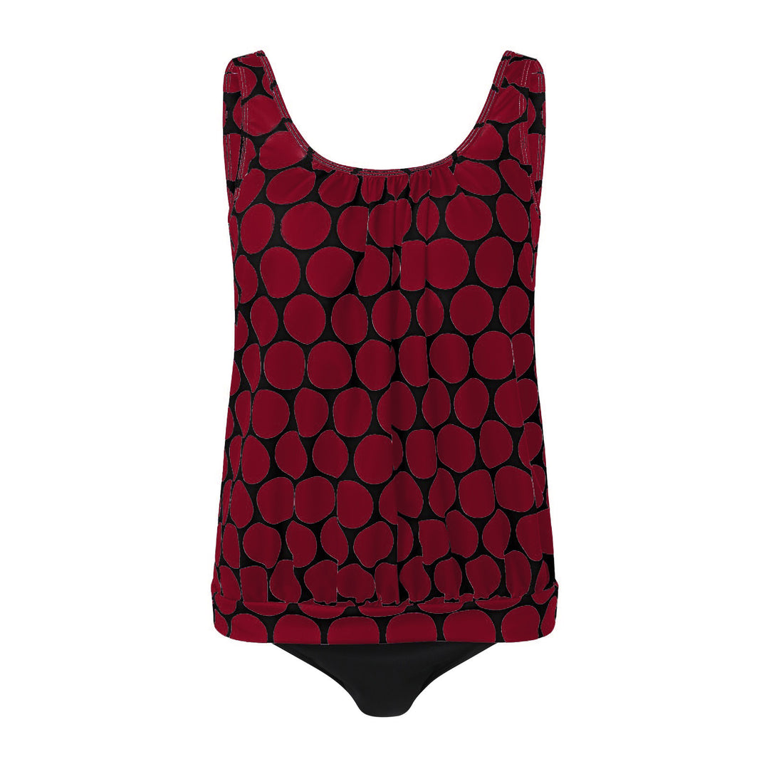 Damen lässiger Tankini mit hoher Taille und elegantem Schnitt Drune