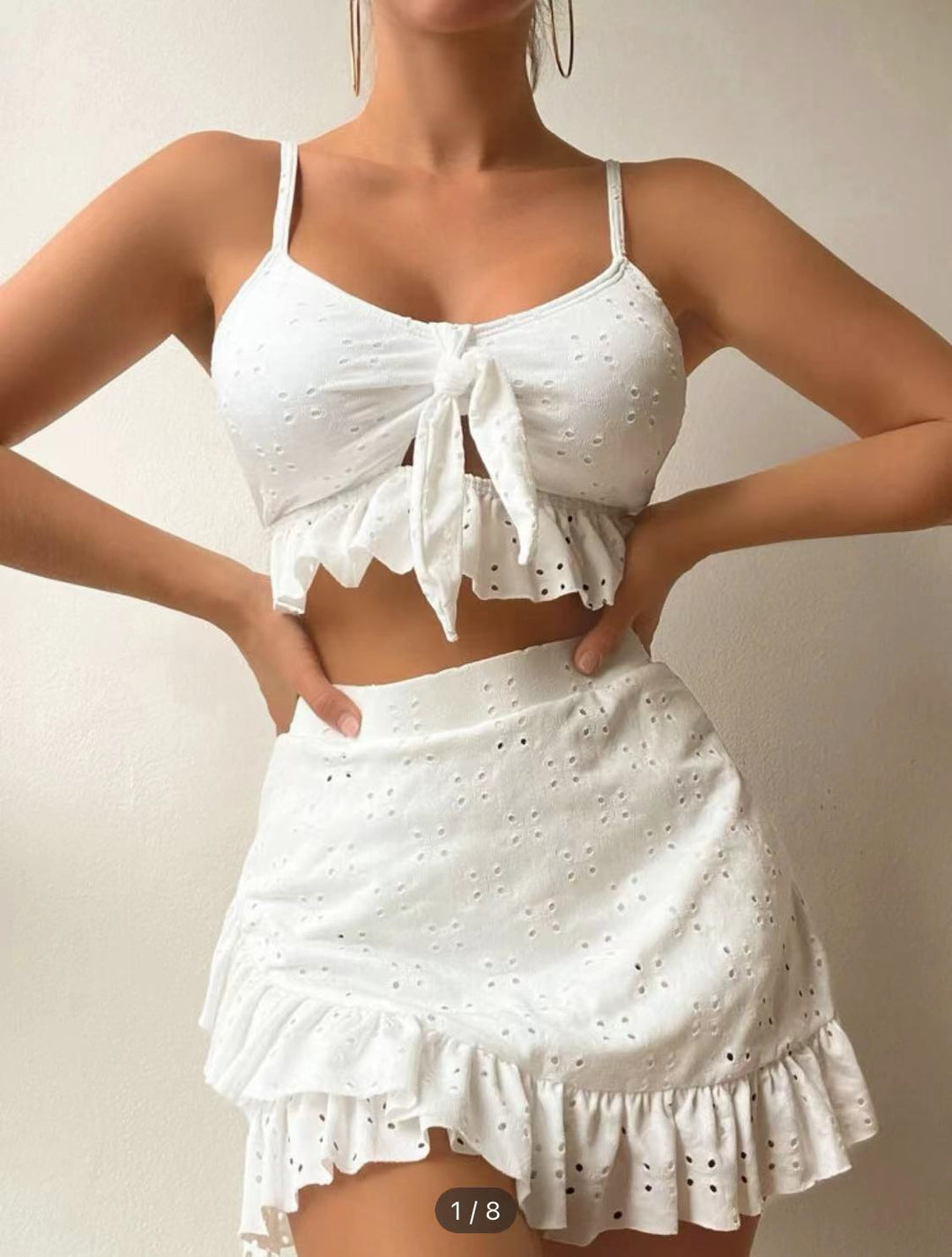 Damen Crop-Top und Rock Set Drune