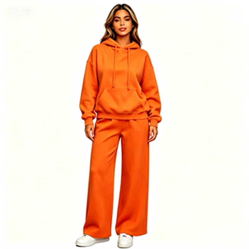 Damen Bequemer Oversized Hoodie mit weiten Jogginghosen Drune