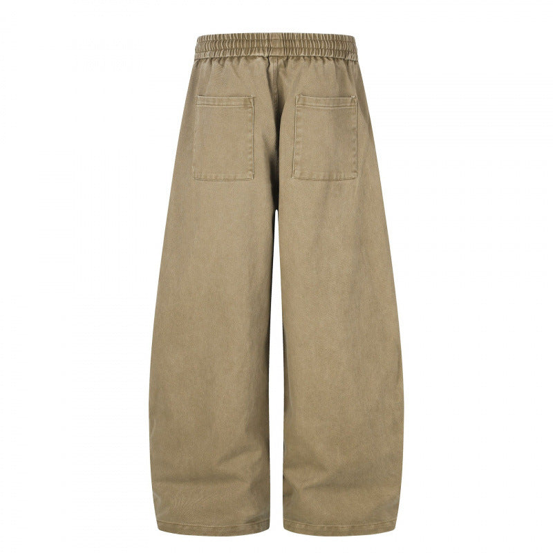 Unisex Weitgeschnittene Lounge-Hose mit Tunnelzug und extra weitem Bein Drune