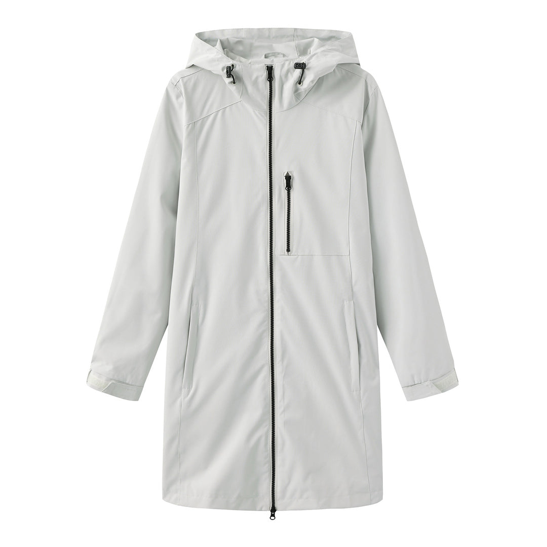 Damen Funktionsjacke mit verstellbarem Kapuzenkragen Drune