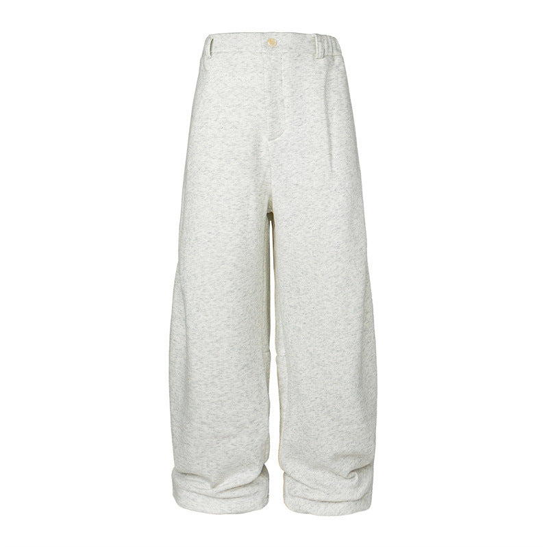 Damen Weite High-Waist Jogginghose aus French-Terry mit umgeschlagenem Saum Drune