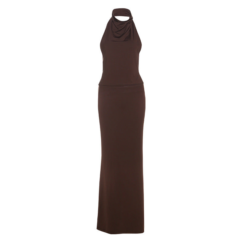 Damen elegantes Wickeloberteil und Rock Set Drune