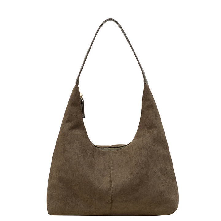 Damen Wildleder-Effekt Slouchy Hobo Tasche Drune