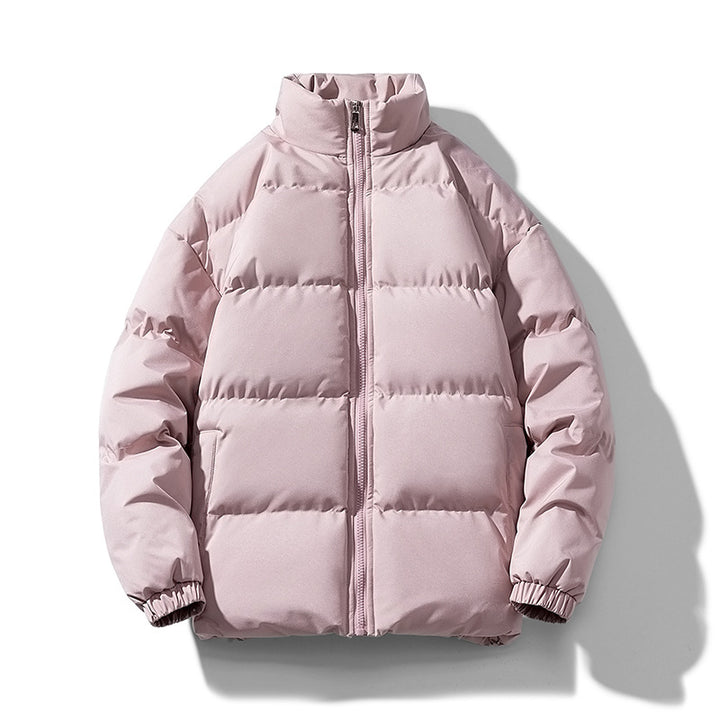 Herren voluminöse Isolationsjacke mit matter Microfaser‑Außenhülle und hohem Stehkragen Drune