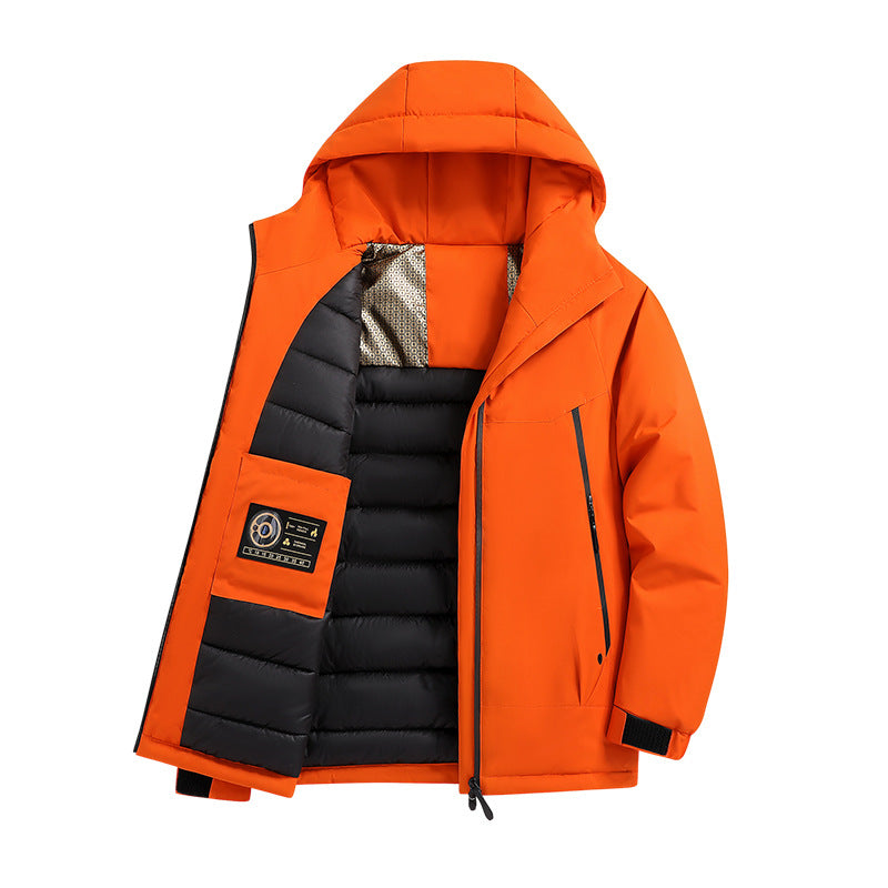 Herren Isolierte Softshell-Parka mit technischer Kapuze, winddichter Außenhülle und Innentaschen Drune