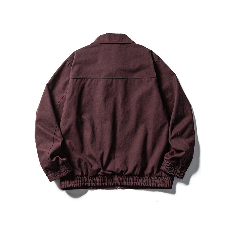Herren Boxy-Fieldjacke im Utility-Look mit Stehkragen, durchgehendem Reißverschluss und elastischem Saum Drune