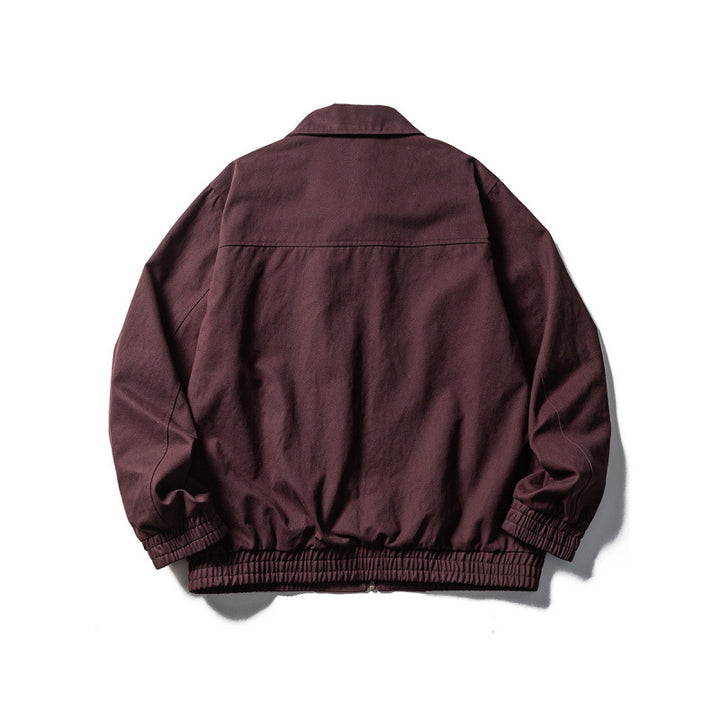 Herren Boxy-Fieldjacke im Utility-Look mit Stehkragen, durchgehendem Reißverschluss und elastischem Saum Drune