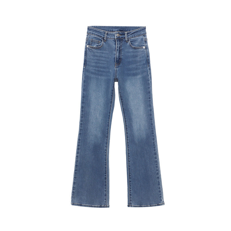 Damen Figurbetonte Jeans mit hohem Bund und leicht ausgestelltem Bein Drune
