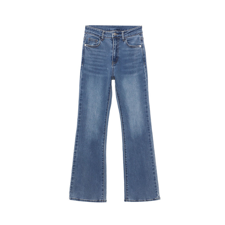 Damen Figurbetonte Jeans mit hohem Bund und leicht ausgestelltem Bein Drune