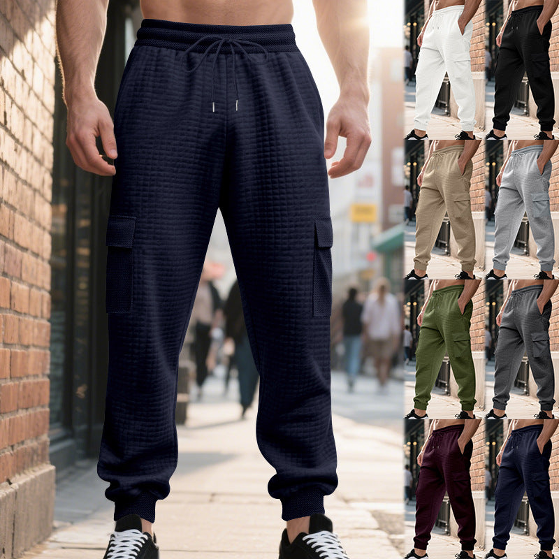 Herren lässige Cargo-Jogginghose mit elastischem Bund und praktischen Seitentaschen Drune