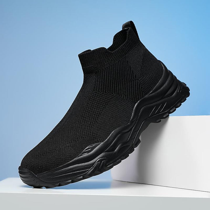 Herren Atmungsaktive Slip-On Lauf Sneaker mit Strickobermaterial Drune